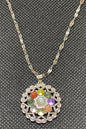 Multi-Stone pendant Stainless Steel