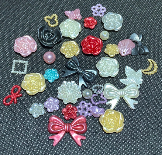 Flower/Bow Mix Kawaii Style Nail/Scrapbooking Charms