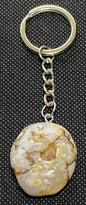 Flower Agate Tumble Keychain