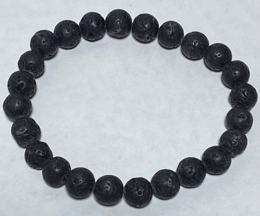 6MM LAVE STONE BRACELET