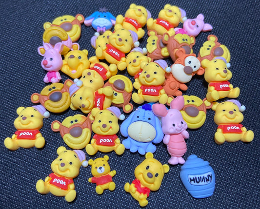 Winnie The Pooh Mix Kawaii Style Nail/Scrapbooking Charms