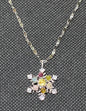 7 super Stone spinning snowflake pendant