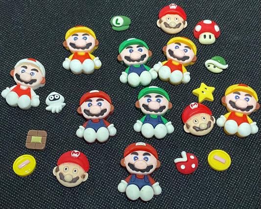 Mario Brothers Kawaii Style Nail/Scrapbooking Charms
